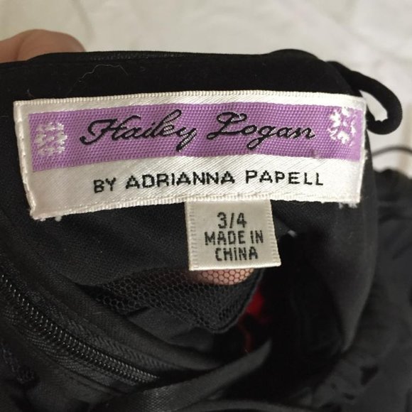 ADRIANNA PAPELL intricate cutout bodice strapless dress, Sz S - Picture 5 of 5